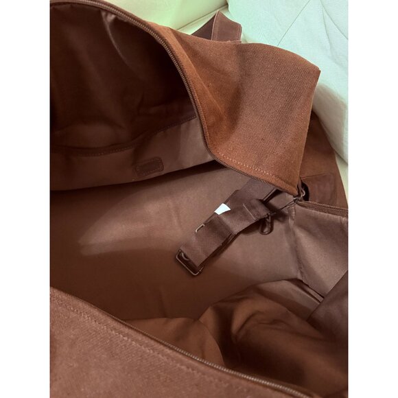 Zara Brown Canvas Duffle Bag NWT - Picture 6 of 9